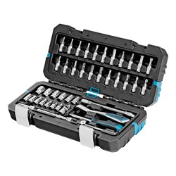 Набор инструментов, 1/4", CrV, 120 зубьев, 42 предмета Gross 15560