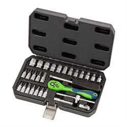 Набор инструментов 29 предметов, CrV, 1/4" Сибртех 15568