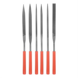 Набор надфилей, 180 х 5 мм, 6 шт, пластиковые рукоятки Matrix 15574