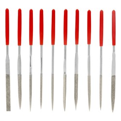 Набор надфилей алмазных, 140 х 50 х 3 мм, 10 шт Matrix 15578