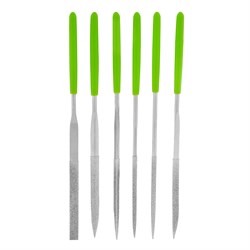 Набор надфилей алмазных, 140 х 50 х 3 мм, 6 шт Сибртех 15584