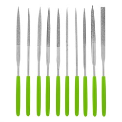 Набор надфилей алмазных, 140 х 50 х 3 мм, 10 шт Сибртех 15585