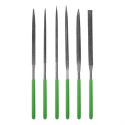 Набор надфилей алмазных, 140 х 70 х 3 мм, 6 шт Сибртех 15587