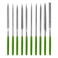 Набор надфилей алмазных 140 х 70 х 3 мм, 10 шт Сибртех 15588