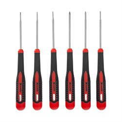 Набор отверток для точных работ Fusion, двухкомпонентная рукоятка, 6 шт, в пластиковом пенале Matrix 15820