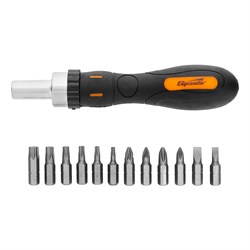 Отвертка реверсивная с набором бит, CrV, 12 шт, Sparta 15839