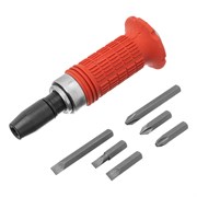 Отвертка ударно-поворотная 1/2, набор бит, 6 шт, обрезиненная ручка, пластиковый бокс Matrix 15972