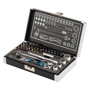 Набор бит и головок торцевых, 1/4, карданный ключ, трещотка, адаптер, S2, 37 шт. Gross 16029