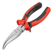 Длинногубцы изогнутые Nickel, 180 мм, никелированные, двухкомпонентные рукоятки Matrix 16074