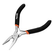 Длинногубцы прямые Mini, 130 мм, никелированные, авторазжим Sparta 16080