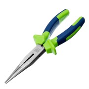 Длинногубцы прямые, 200 мм, двухкомпонентные рукоятки Сибртех 16082