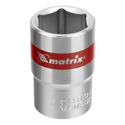 Головка торцевая, 18 мм, шестигранная, CrV, под квадрат 1/2, хромированная Matrix 14692