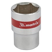 Головка торцевая, 21 мм, шестигранная, CrV, под квадрат 1/2, хромированная Matrix 14695