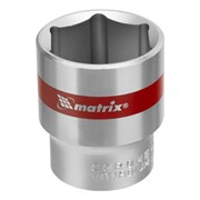 Головка торцевая, 27 мм, шестигранная, CrV, под квадрат 1/2, хромированная Matrix 14699