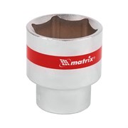 Головка торцевая, 30 мм, шестигранная, CrV, под квадрат 1/2, хромированная Matrix 14700