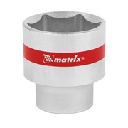 Головка торцевая, 32 мм, шестигранная, CrV, под квадрат 1/2, хромированная Matrix 14701