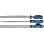 Набор напильников 200 мм, 3 шт, двухкомпонентная рукоятка Барс 16299