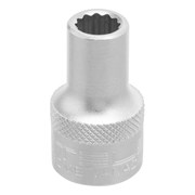 Головка торцевая, 9 мм, двенадцатигранная, CrV, под квадрат 1/2, хромированная Stels 14754