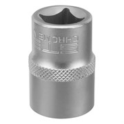 Головка торцевая, 19 мм, двенадцатигранная, CrV, под квадрат 1/2, хромированная Stels 14761