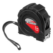 Рулетка Black,5 м х 19 мм,обрезиненный корпус Matrix 16786