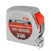 Рулетка Chrom,2 м x 13 мм,хромированный корпус Matrix 16804