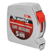 Рулетка Chrom,5 м x 13 мм,хромированный корпус Matrix 16806