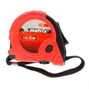 Рулетка Rubber,5 м х 19 мм,обрезиненный корпус Matrix 16815