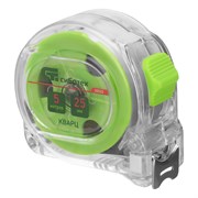 Рулетка Кварц,прозрачный корпус,амортизатор,5 м х 25 мм Сибртех 16843