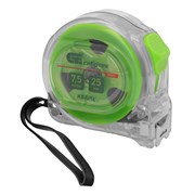 Рулетка Кварц,прозрачный корпус,амортизатор,7,5 м х 25 мм Сибртех 16844