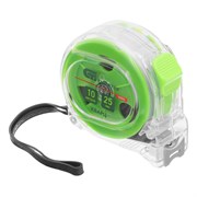 Рулетка Кварц,прозрачный корпус,амортизатор,10 м х 25 мм Сибртех 16845