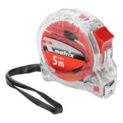 Рулетка Crystal,5 м х 19 мм,корпус из поликарбоната Matrix 16850