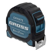 Рулетка Experte,8 м x 27 мм,двухкомпонентный корпус,магнит,двухсторонняя разметка,нейлон Gross 16866