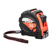 Рулетка Status Magnet 3 fixations,5 м х 25 мм,обрезиненный корпус,зацеп с магнитом Matrix 17051