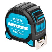 Рулетка Experte,5 м x 27 мм,двухкомпонентный корпус,магнит,двухсторонняя разметка,нейлон Gross 17074