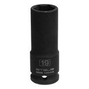 Головка ударная удлиненная шестигранная, 19 мм, 1/2, CrMo Stels 14813