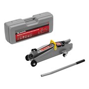 Домкрат гидравлический подкатной, 2 т, высота подъема 135-385 мм, в пластиковый кейсе Matrix 17212