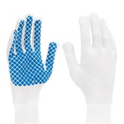 Перчатки х/б, ПВХ покрытие, шахматный облив, 10 класс 17356