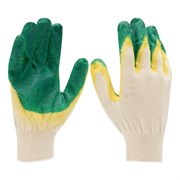 Перчатки хб с двойным латексным обливом 17537