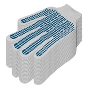 Перчатки х/б с ПВХ, протектор 35 г, 10 кл, 10 пар в упаковке 17538