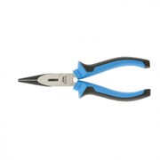 Длинногубцы прямые 160 мм, хром-ванадий, двухкомпонентные рукоятки Барс 14878