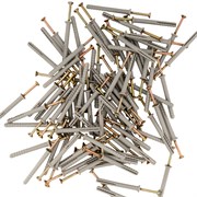 Дюбель-гвоздь полипропиленовый с потайным бортиком 6 х 60 мм, 200 шт Сибртех 17584