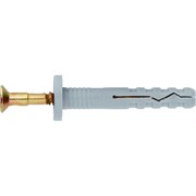 Дюбель-гвоздь полипропиленовый с цилиндрическим бортиком 6 х 40 мм, 200 шт Сибртех 17588