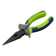 Длинногубцы прямые 160 мм, фосфатирование, трехкомпонентные рукоятки Сибртех 14880