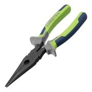 Длинногубцы прямые 200 мм, фосфатирование, трехкомпонентные рукоятки Сибртех 14881