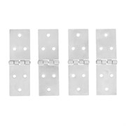 Петля карточная, 128 х 40 мм, цинк, 4 шт, (Металлист) 17897