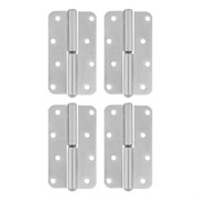 Петля накладная ПН1-110 левая, цинк, 4 шт, (Металлист) 17900