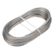 Трос металлополимерный прозрачный ПР-3.0, толщина 3.0 мм, моток 20 метров Сибртех 17951