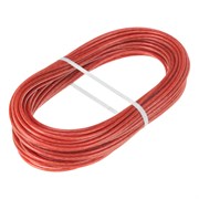 Трос металлополимерный красный ПР-3.0, толщина 3.0 мм, моток 20 метров Сибртех 17960