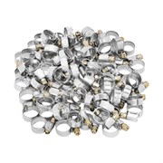 Хомуты металлические, Стандартное болтовое крепление 10-16 мм, 100 штук в упаковке, ширина 9 мм Сибртех 17977