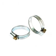 Хомуты металлические, червячные 35-51 мм, ширина 12 мм, английский тип, W1, 2 шт Сибртех 18028